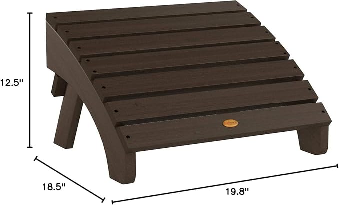 highwood AD-OTL1-ACE Adirondack Folding Ottoman, Weathered Acorn