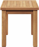 Brown Outdoor Coffee Table 19.69x13.78x14.17 in Solid Teak Small Patio Cocktail Table for Garden Balcony Porch Backyard - Photo 6