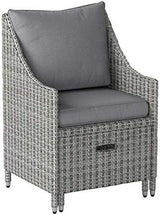 Elle Decor Vallauris Patio Outdoor Furniture Collection, Premium All Weather Wicker, 5 Piece Non-Reclining Set, Gray - Photo 4
