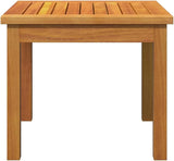 18" Acacia Wood Square Side Table, Natural Oil Finish, Sturdy Post Legs, Easy Assembly, Patio/Garden/Balcony - Photo 7