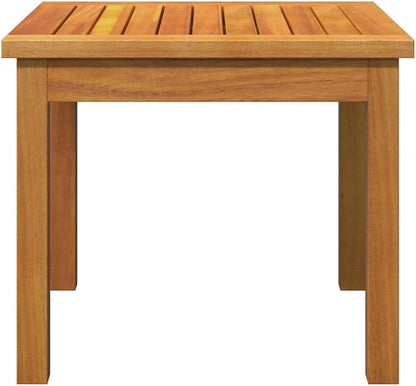 Natural Oil Finish Solid Acacia Wood Side Table, 4-Piece Outdoor Patio Furniture Set for Garden and Backyard, Durable Weather-Resistant Seating with Sturdy Design and Easy