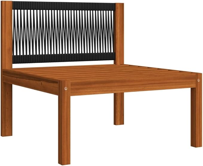 3-Seater Garden Sofa Solid Acacia Wood Outdoor Furniture with Weather-Resistant Cushions Rustic Patio Seating for - Photo 6