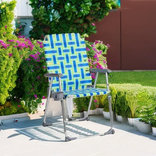 VINGLI Aluminum Patio Lawn Chairs Folding Set of 2 with Detachable Cup Holder - Photo 2