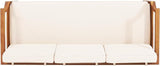 Christopher Knight Home Aston Outdoor 3 Seater Sofa, Upholstered Cushion Couch, Acacia Wood Bench Sofa, Slat Armchair - Photo 7
