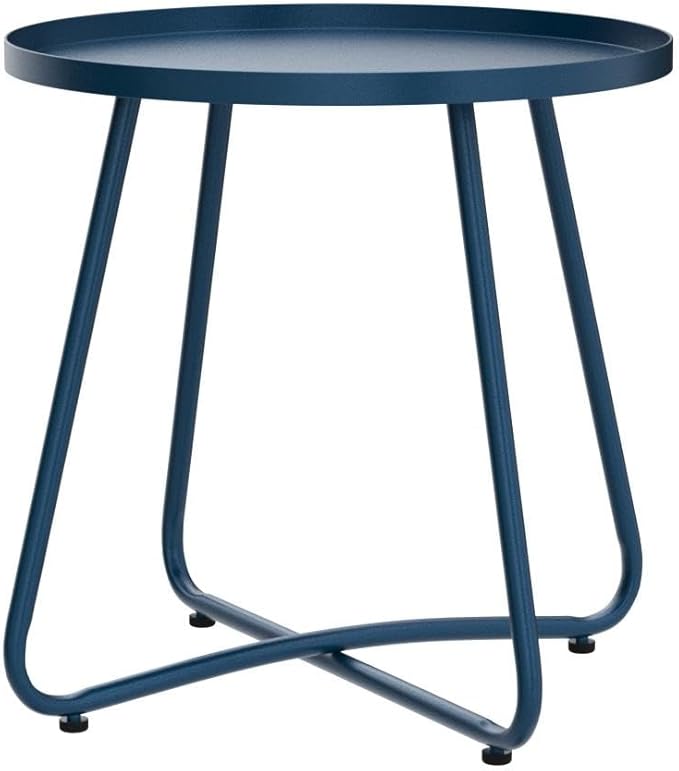 danpinera Outdoor Side Tables, Weather Resistant Steel Patio Side Table - Photo 5