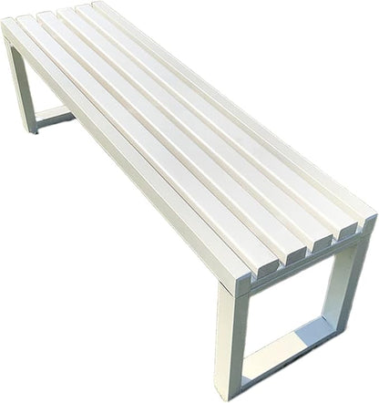 Outdoor Metal Garden Bench - Weatherproof Cast Iron with Sturdy Iron Frame for Patio and Park Use