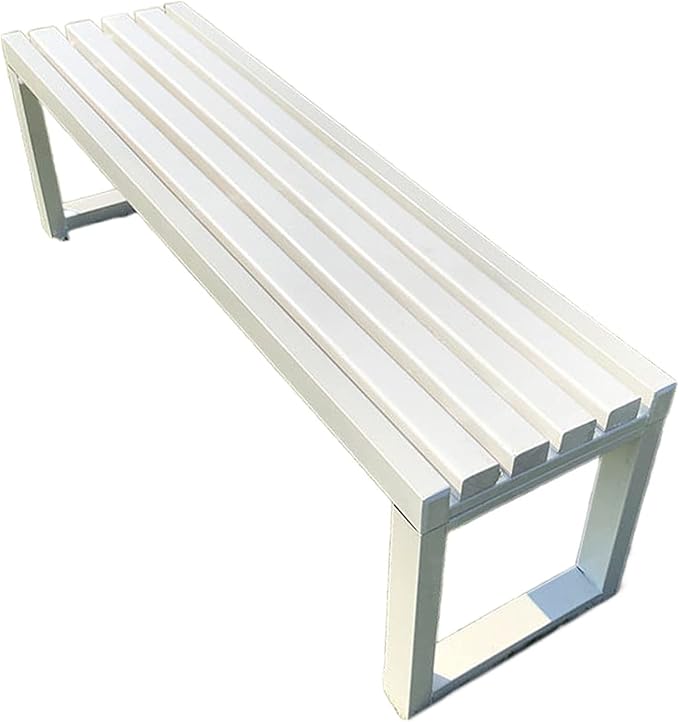 Outdoor Metal Garden Bench - Weatherproof Cast Iron with Sturdy Iron Frame for Patio and Park Use