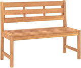 Patio Bench Garden Bench Outdoor Bench for Outdoors Porch Entryway Furniture for Yard 44.9" Solid Teak Wood - Photo 3