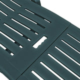Green Plastic Foldable Sun Lounger with Adjustable Backrest and Wheels for Patio Garden Poolside Relaxation - Photo 7