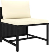 vidaXL Sectional Middle Sofa - Poly Rattan, Lightweight, Modular Design, Suitable for Year-Round Use, Highly Durable - Photo 3