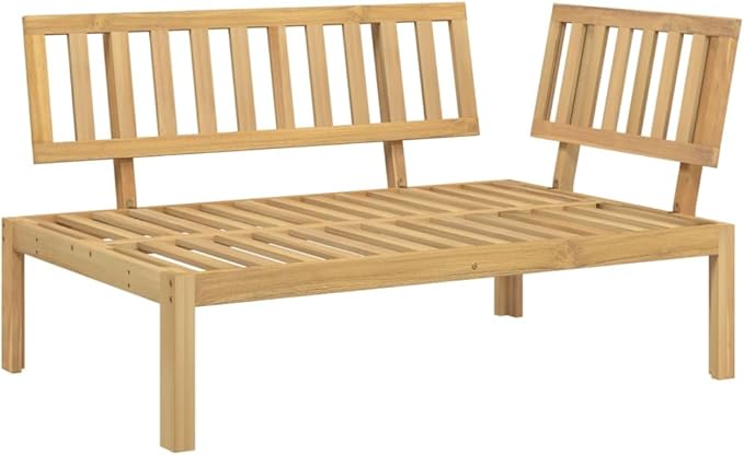 Pallet Corner Sofa Brown Solid Acacia Wood Modular Garden Sofa Outdoor Furniture Poolside Seating for Balcony Garden