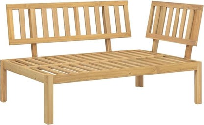 Pallet Corner Sofa Brown Solid Acacia Wood Modular Garden Sofa Outdoor Furniture Outdoor Couch Poolside Lounge Furniture Backyard Seating Ensemble for Deck Balcony Patio Garden