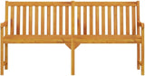 Patio Bench Garden Bench Outdoor Bench for Outdoors Porch Entryway Furniture for Yard 70.9" Solid Acacia Wood - Photo 4
