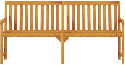 Patio Bench Garden Bench Outdoor Bench for Outdoors Porch Entryway Furniture for Yard 70.9" Solid Acacia Wood