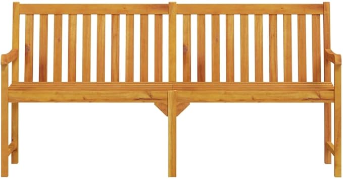 Patio Bench,Garden Bench,Ideal Bench Seat with Handles, Portable Wooden,Perfect for Indoor and Outdoor Use,70.9" Solid Acacia Wood