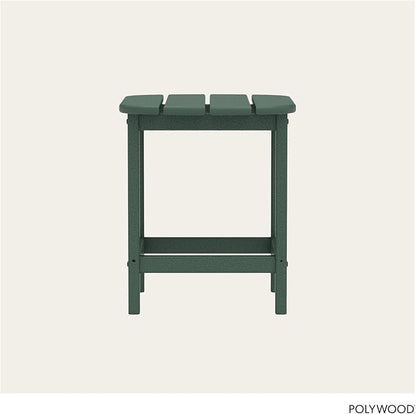 POLYWOOD SBT18GR South Beach 18" Outdoor Side Table, Green