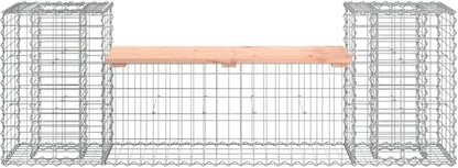 Solid Douglas Fir Wood Garden Bench with Integrated Planter Boxes for Patio Outdoor Seating, 39.4 Inch Wide Comfortable Two-Person Rustic Farmhouse Style