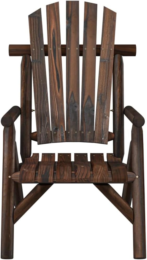 Solid Spruce Wood Adirondack Garden Chair for Patio and Balcony - Photo 4