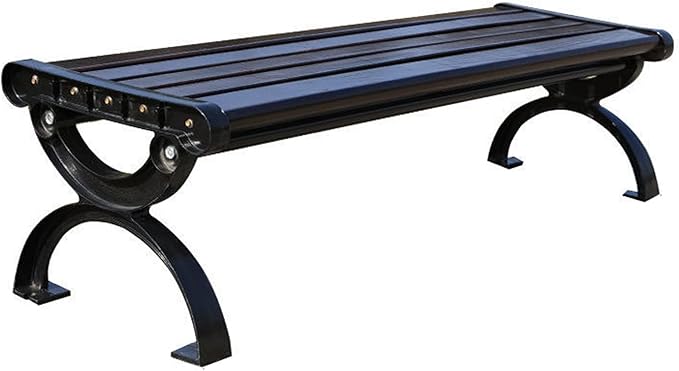 Outdoor Benches Clearance Wood with Cast Iron & Hardwood Structure Garden Bench Park Bench, Weather Proof Porch Loveseat for Backyard, Lawn, Poolside (Color : A, Size : 1.2m)
