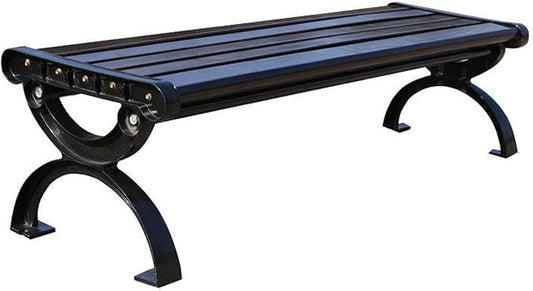 Outdoor Benches Clearance Wood with Cast Iron & Hardwood Structure Garden Bench Park Bench, Weather Proof Porch Loveseat for Backyard, Lawn, Poolside (Color : A, Size : 1.2m)