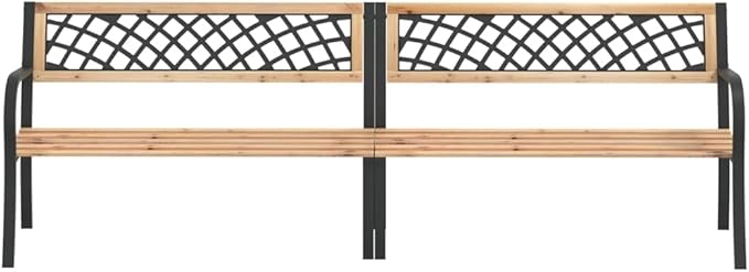 Twin Patio Bench Garden Bench Outdoor Bench for Outdoors Porch Entryway Furniture for Yard 93.7" Chinese Fir Wood
