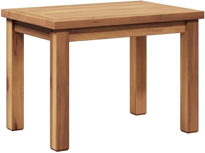 Brown Outdoor Coffee Table 19.69x13.78x14.17 in Solid Teak Small Patio Cocktail Table for Garden Balcony Porch Backyard - Photo 2