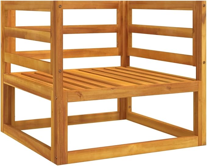 Garden Chair Taupe, Solid Acacia Wood Outdoor Seating, Medium Modular Patio Furniture for Balcony, Backyard Conversation