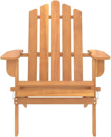Solid Acacia Wood Adirondack Chair Outdoor Patio Furniture Foldable Lounge Chair for Garden Beach Poolside Relaxation - Photo 4