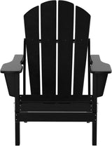 WO Home Furniture Adirondack Chairs Table Set of 3 PCS Outdoor Folding Chairs Coffee Table Weather/UV Resistant for Lawn - Photo 3