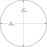 Dulles Glass 50 inch Round Glass Table Top - Tempered - 1/2" Thick Glass Surface, Safe Beveled Edge - Photo 3
