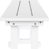 WO WESTIN OUTDOOR HDPE Laguna Trestle 65" Bench,White - Photo 5