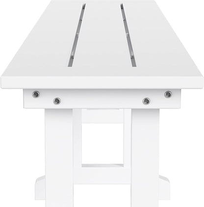 WO WESTIN OUTDOOR HDPE Laguna Trestle 65" Bench,White