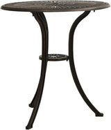 Garden Table Bronze Cast Aluminum, Medium Round Patio Dining Furniture - Photo 3