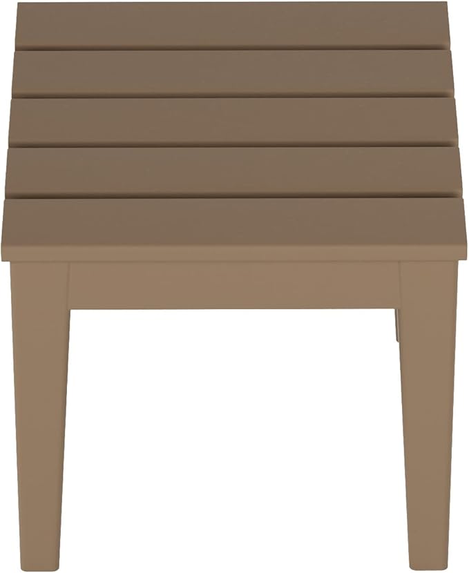 WestinTrends Ashore Outdoor Patio Modern Adirondack Side Table, Weathered Wood