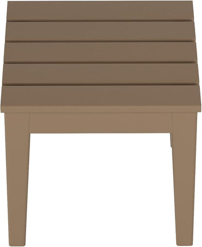 WestinTrends Ashore Outdoor Patio Modern Adirondack Side Table, Weathered Wood