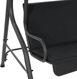 Outdoor Furniture, Accommodating 2 People, with Armrests, Outdoor Swing Bench, Roof with Sunshade, Sturdy Metal Frame - Photo 4