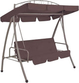 Outdoor Furniture, Accommodating 2 People, with Armrests, Outdoor Swing Bench, Sturdy Metal Frame, for Poolside, Yard - Photo 1