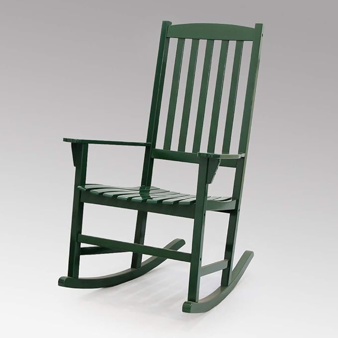 Cambridge Casual Solid Wood Bentley Porch Rocking Chair, Hunter Green