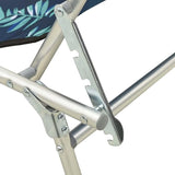 Folding Sun Lounger, 73.6" Leaf-Print Outdoor Chaise Lounge, Powder-Coated Aluminum Frame - Photo 6