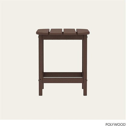POLYWOOD SBT18MA South Beach 18" Outdoor Side Table, Mahogany