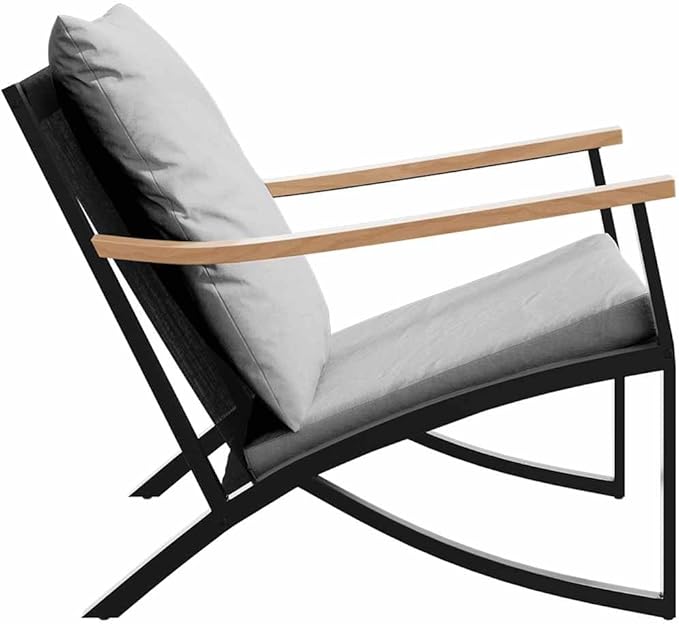 21.9" x 21.9" x 16.3" Outdoor Furniture Set 4-Piece Balcony Chairs with Removable Cushions, Powder-Coated Steel Frame - Photo 5