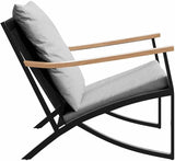 21.9" x 21.9" x 16.3" Outdoor Furniture Set 4-Piece Balcony Chairs with Removable Cushions, Powder-Coated Steel Frame - Photo 5