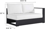 Modway Tahoe Aluminum 3-Piece Outdoor Patio Furniture Gray White - Photo 7