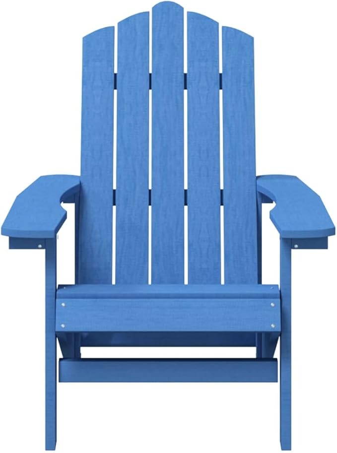 Aqua Blue HDPE Adirondack Chair Set - Photo 5
