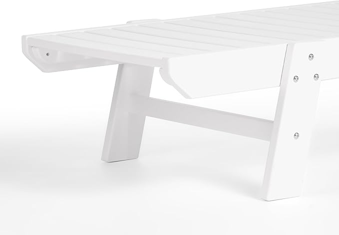 WestinTrends Malibu Poly Reclining Chaise Lounge (Set of 2) White - Photo 9