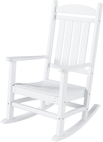 WestinTrends Malibu Outdoor/Patio Rocking Chair, White