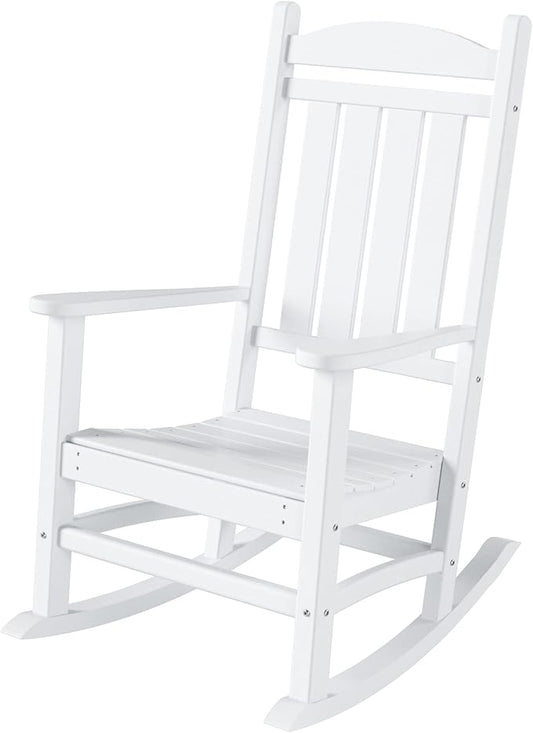 WestinTrends Malibu Outdoor/Patio Rocking Chair, White