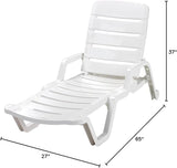 Adams White, Size Chaise Lounge 65" L X 27" W X 36.75" H - Photo 2