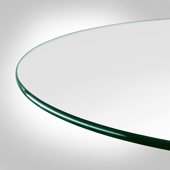Dulles Glass 30 inch Round Glass Table Top - Tempered - 3/8" Thick Glass Surface, Safe Pencil Edge - Photo 4