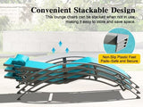 Domi Pool Lounge Chairs Set of 2, Outdoor Chaise Lounge with Side Table - Photo 7